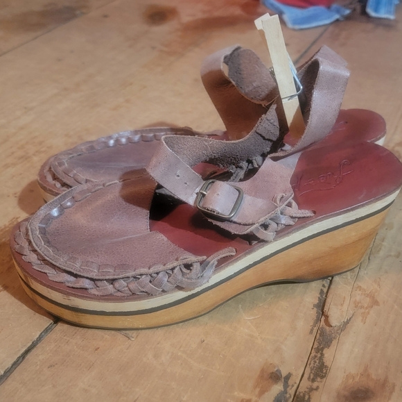 Free People Magnolia Slope Wooden Clogs platform wedge sandals shoes boho Hippie - Picture 13 of 16